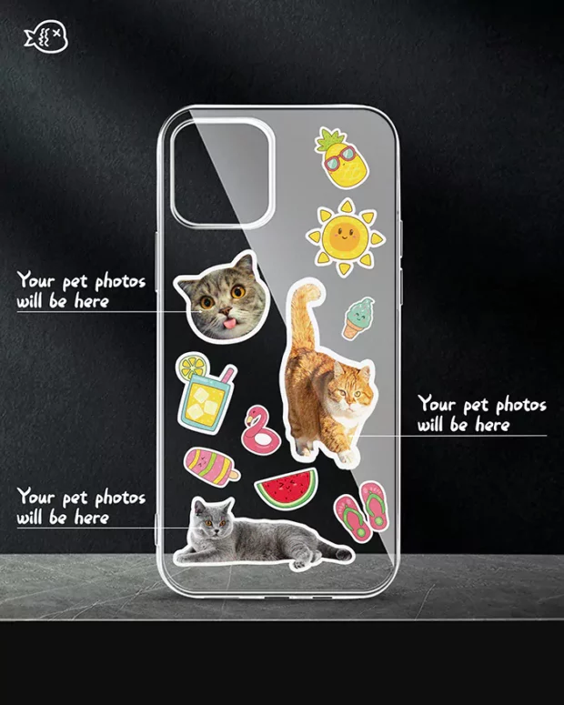 Holiday Time With Cute Pets-Custom Pet Phone Case