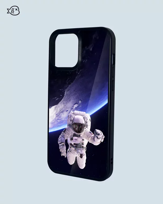 Funny Astronaut Outfit | Personalised Pet Portrait Case | Custom Pet Phone Case